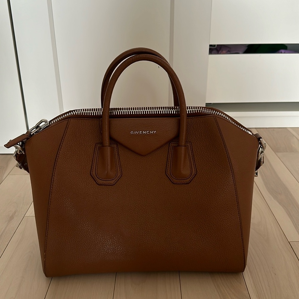 Givenchy Antigona Cognac Leather Satchel MEDIUM - Picture 2 of 9